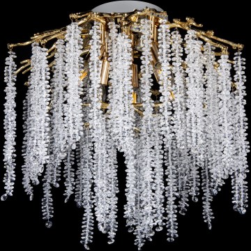 Přisazený lustr 6xE14/60W/230V + 3xLED/3W pr. 54 cm zlatá