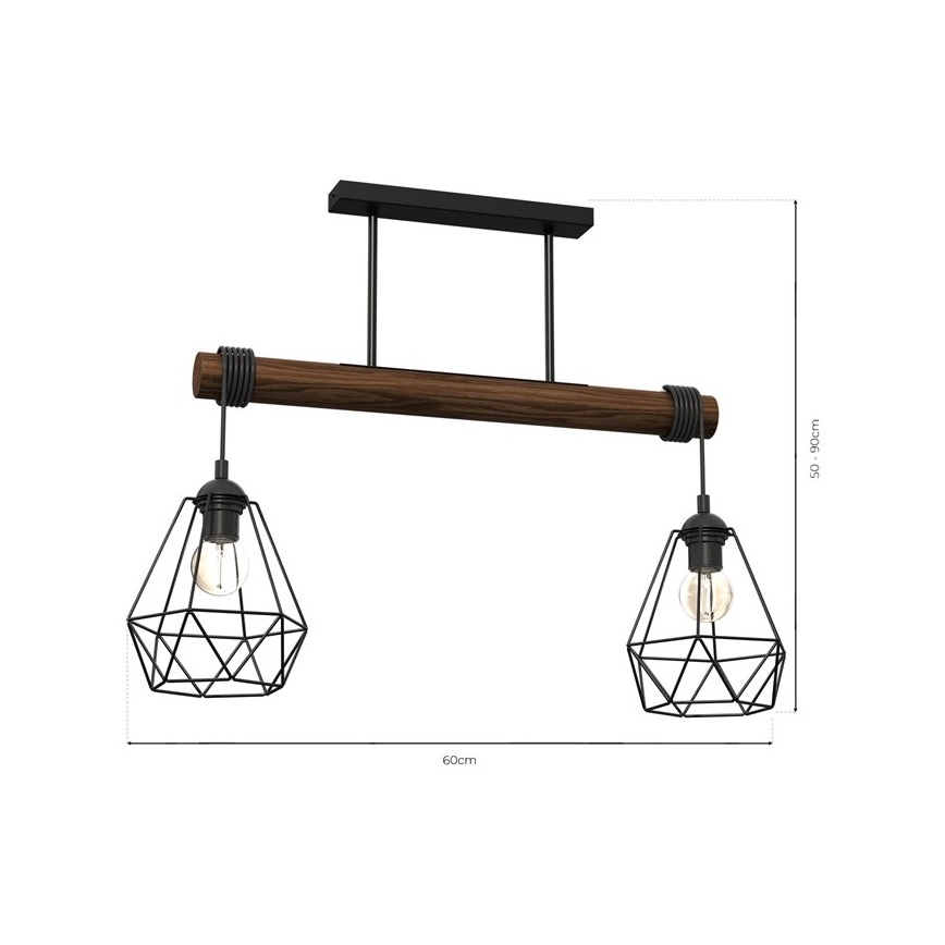Přisazený lustr ACERO 2xE27/60W/230V