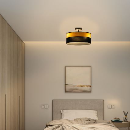 Přisazený lustr ALBA 3xE27/15W/230V pr. 40 cm černá/hnědá