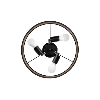 Přisazený lustr ALBA 3xE27/15W/230V pr. 40 cm černá/hnědá