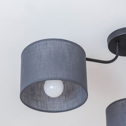 Přisazený lustr ALBA 3xE27/15W/230V šedá