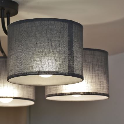 Přisazený lustr ALBA 5xE27/15W/230V šedá