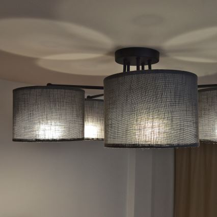 Přisazený lustr ALBA 5xE27/15W/230V šedá