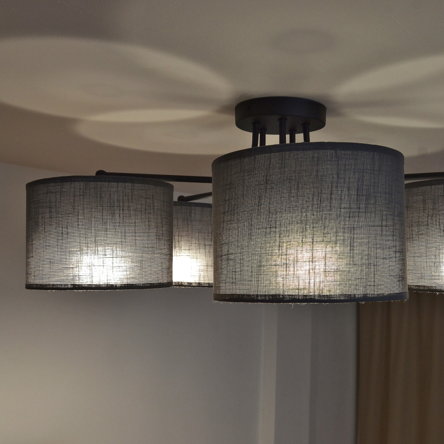 Přisazený lustr ALBA 5xE27/15W/230V šedá