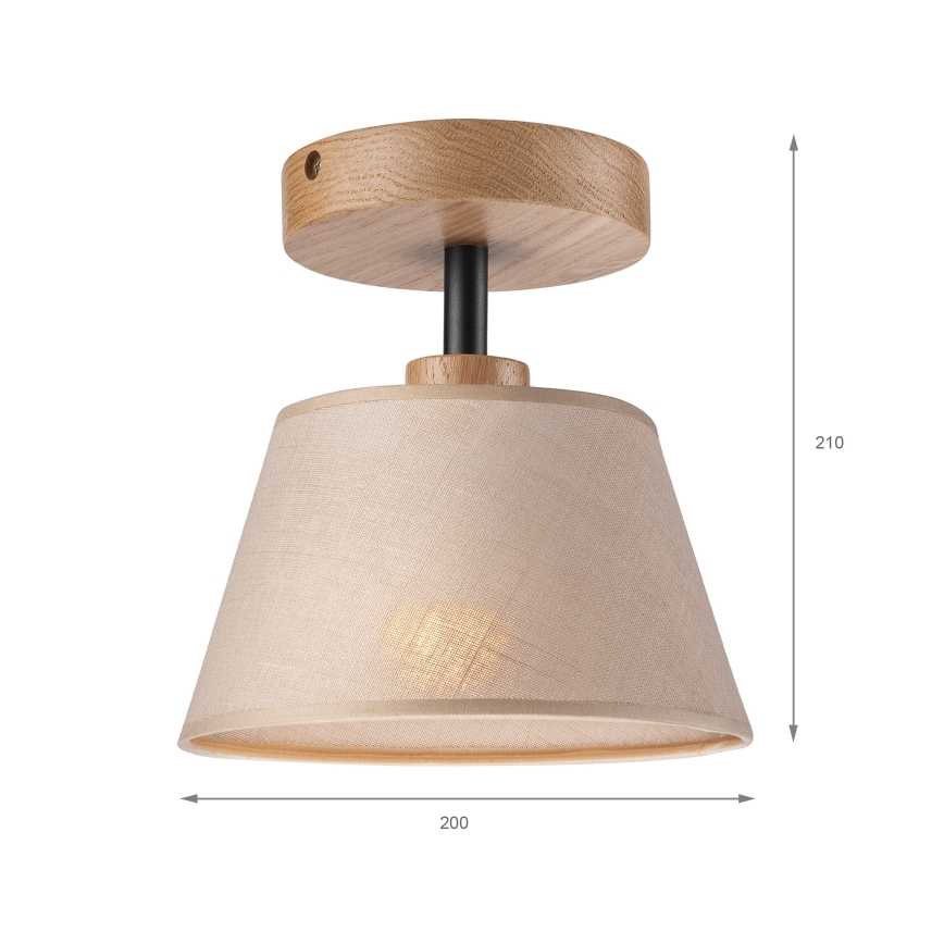 Přisazený lustr ANTONIO 1xE14/60W/230V béžová/dub