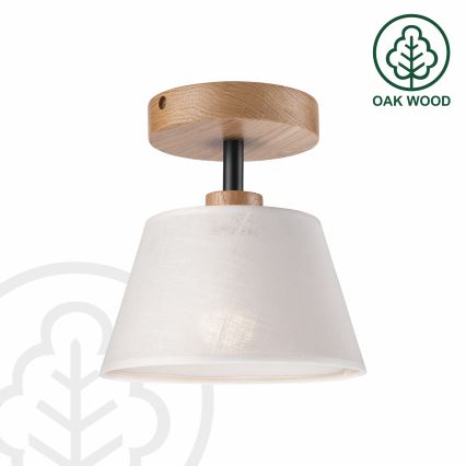 Přisazený lustr ANTONIO 1xE14/60W/230V bílá/dub
