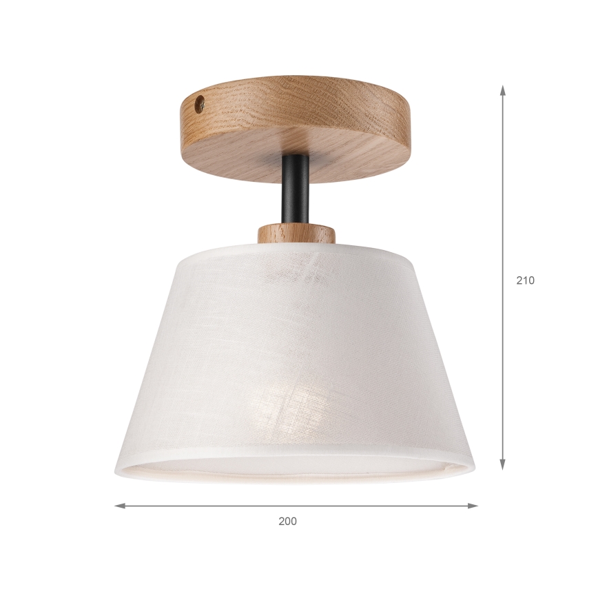 Přisazený lustr ANTONIO 1xE14/60W/230V bílá/dub