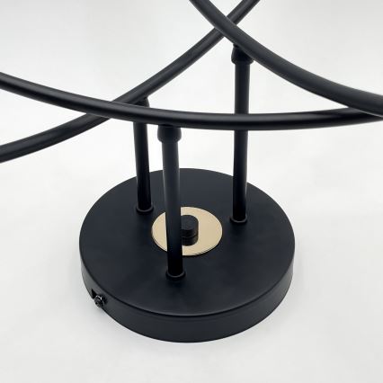 Přisazený lustr ANYA 6xE27/15W/230V černá/zlatá