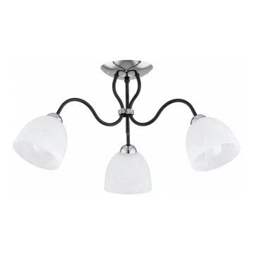 Přisazený lustr ARIEL 3xE27/15W/230V lesklý chrom/černá