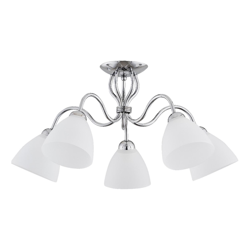 Přisazený lustr ARIEL 5xE27/15W/230V lesklý chrom