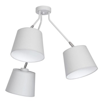 Přisazený lustr ASTA 3xE27/60W/230V šedá