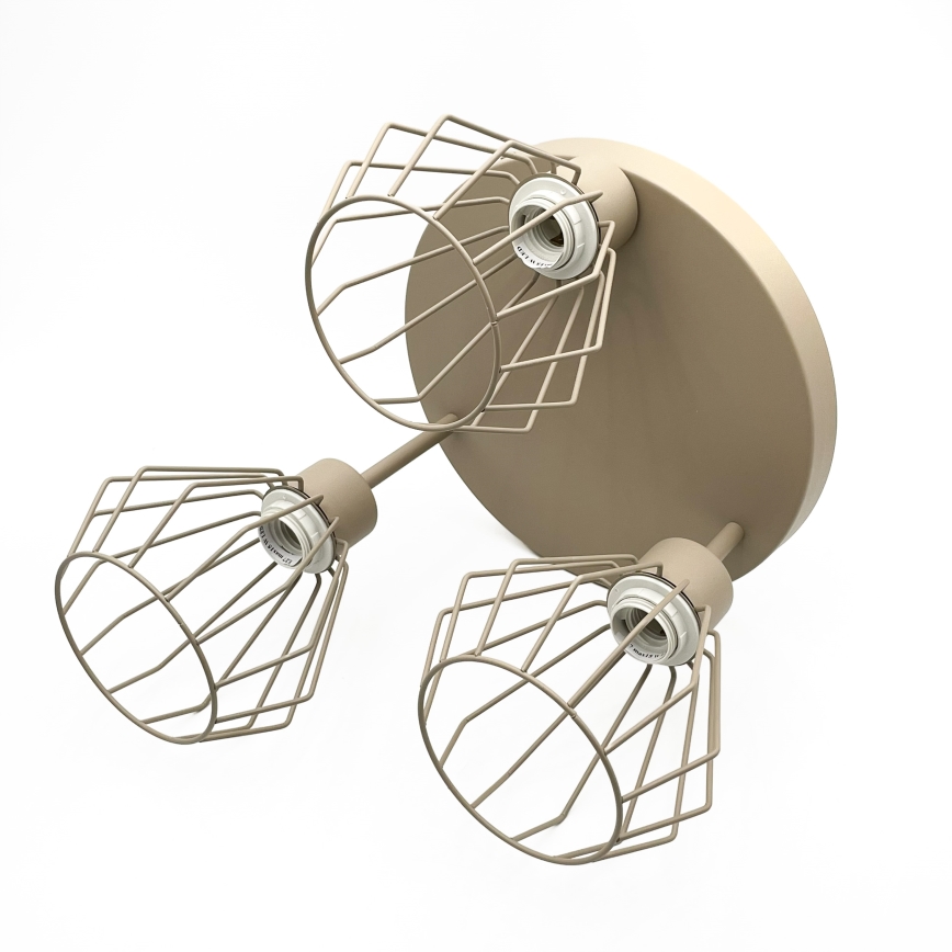 Přisazený lustr AUDREY 3xE27/15W/230V béžová