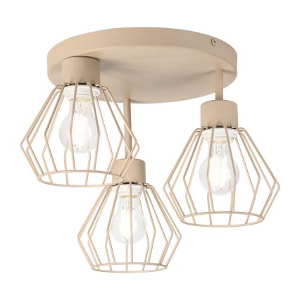 Přisazený lustr AUDREY 3xE27/60W/230V béžová