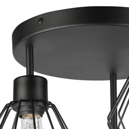 Přisazený lustr AUDREY 3xE27/60W/230V černá