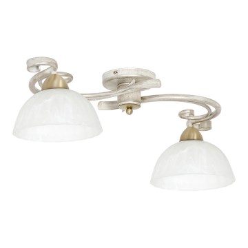 Přisazený lustr AURORA WHITE 2xE27/60W/230V