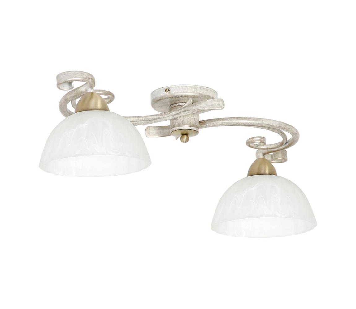 Luminex Přisazený lustr AURORA WHITE 2xE27/60W/230V LU5970