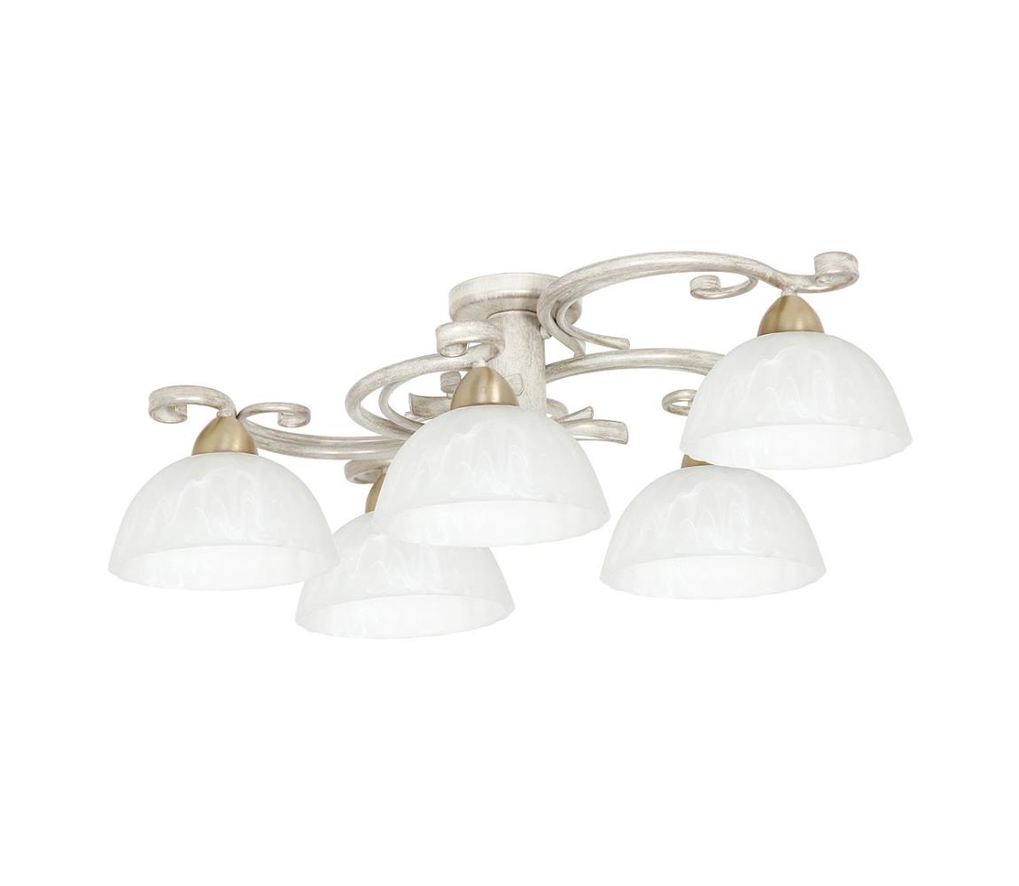 Luminex Přisazený lustr AURORA WHITE 5xE27/60W/230V LU5972