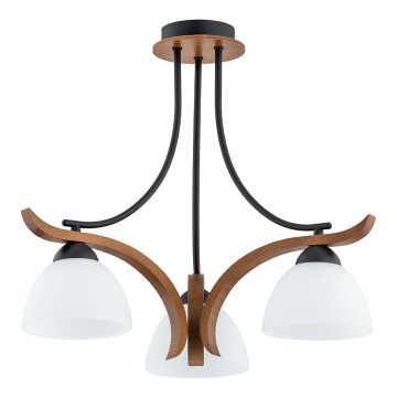 Přisazený lustr BAFIA 3xE27/15W/230V hnědá