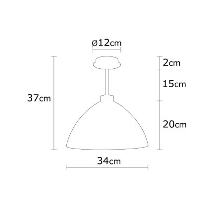 Přisazený lustr BERGAMA 1xE27/40W/230V