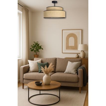 Přisazený lustr BOHO 1xE27/60W/230V béžová