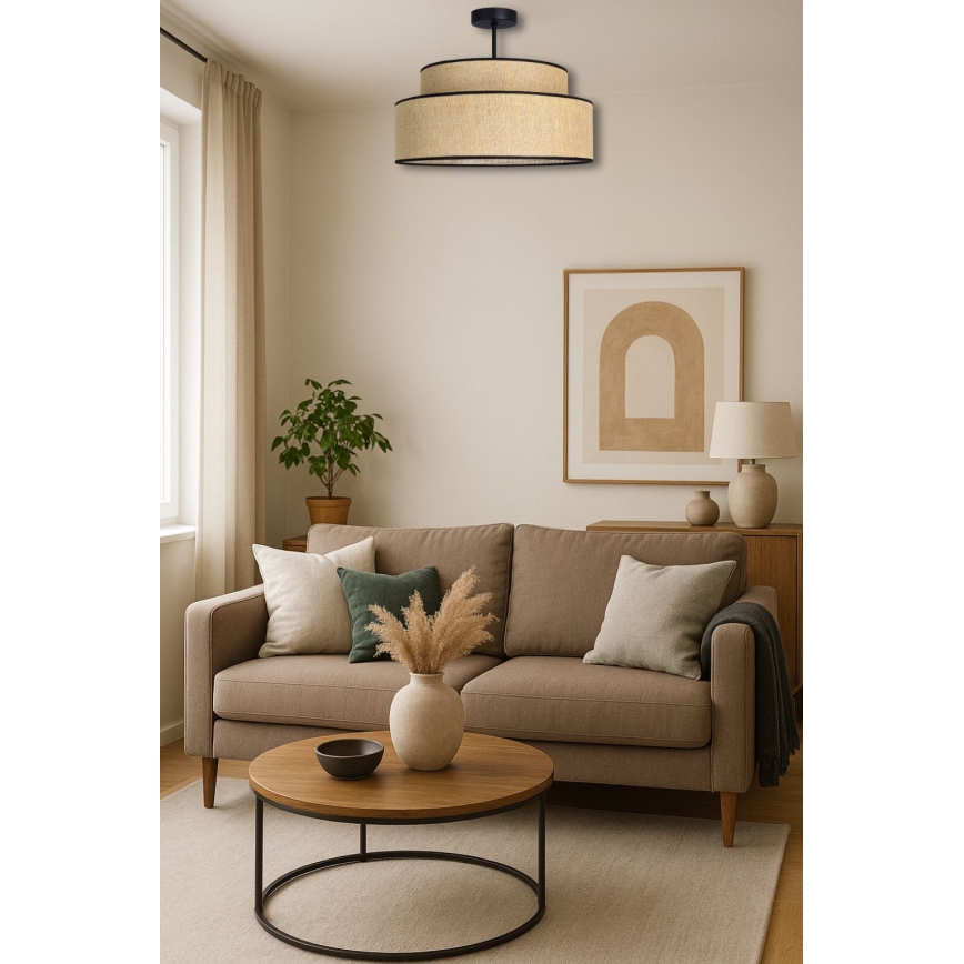 Přisazený lustr BOHO 1xE27/60W/230V béžová