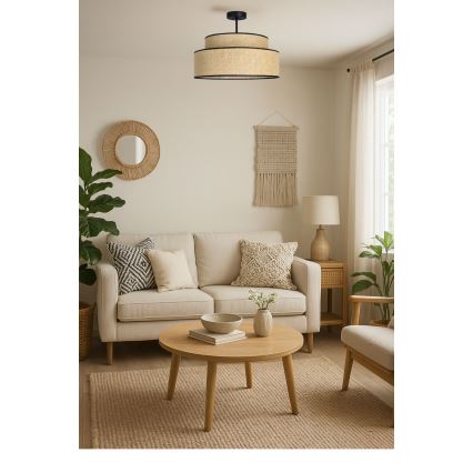 Přisazený lustr BOHO 1xE27/60W/230V béžová