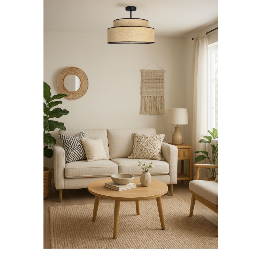 Přisazený lustr BOHO 1xE27/60W/230V béžová