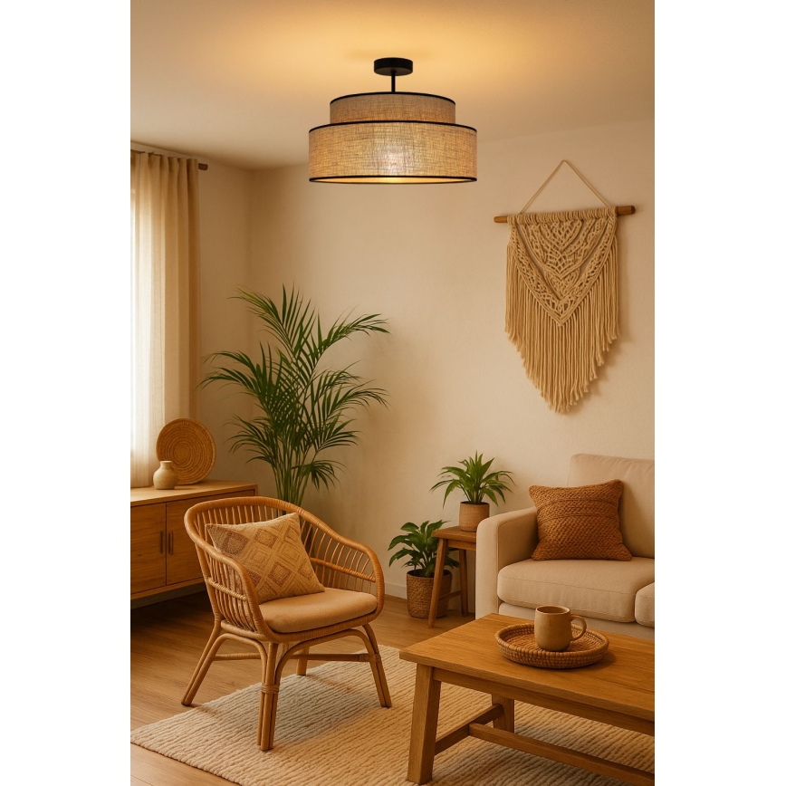 Přisazený lustr BOHO 1xE27/60W/230V béžová