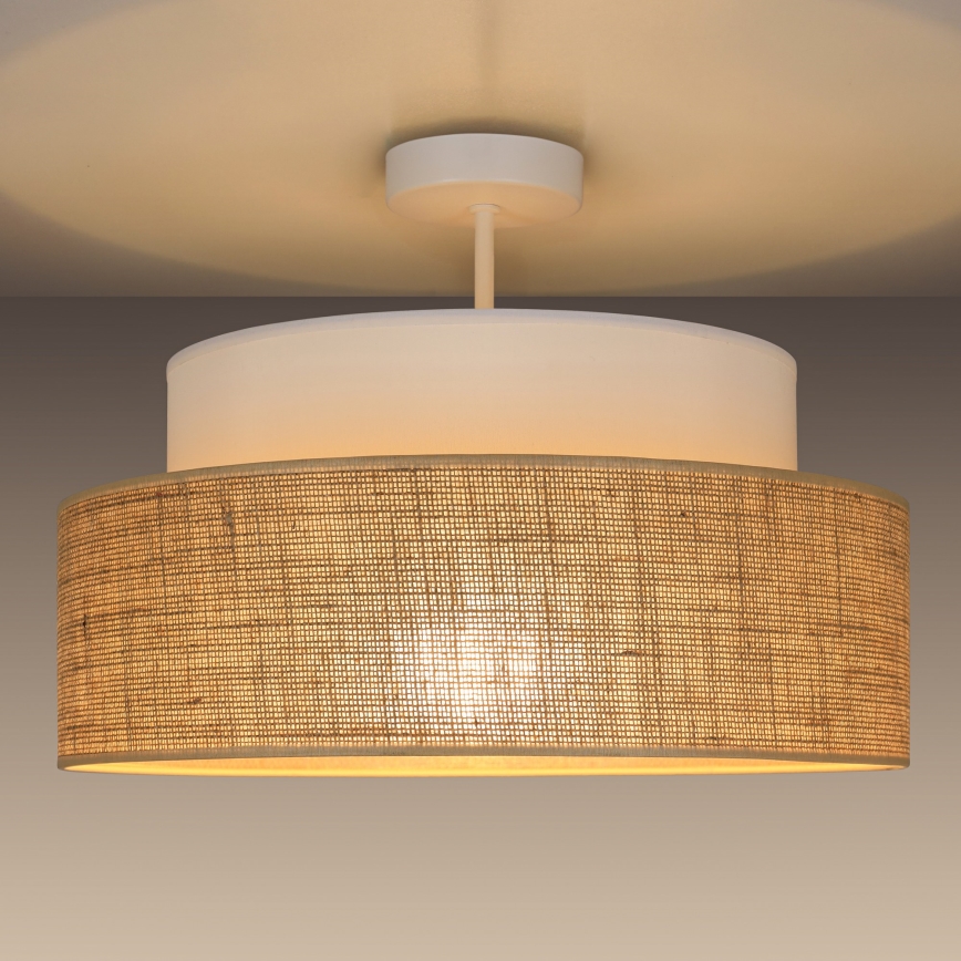 Přisazený lustr BOHO 1xE27/60W/230V bílá/béžová