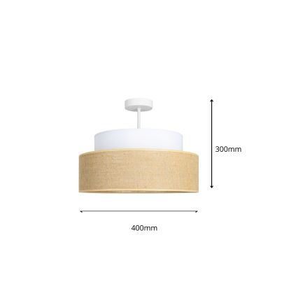 Přisazený lustr BOHO 1xE27/60W/230V bílá/béžová