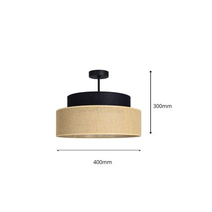 Přisazený lustr BOHO 1xE27/60W/230V černá/béžová