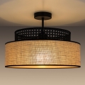 Přisazený lustr BOHO 1xE27/60W/230V černá/ratan
