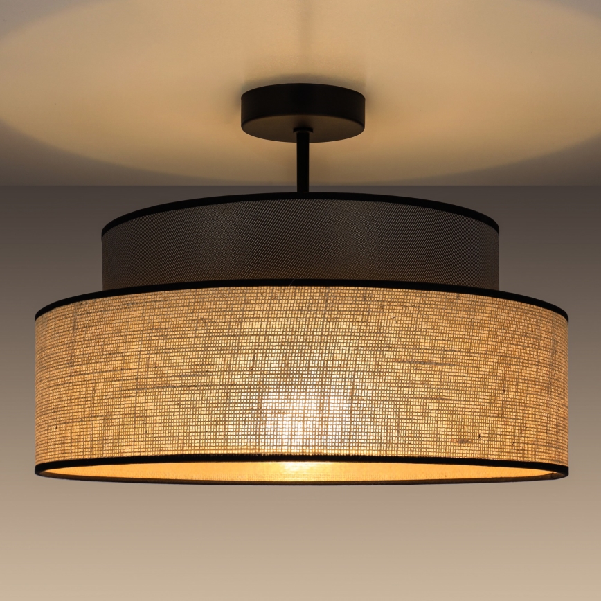 Přisazený lustr BOHO 1xE27/60W/230V hnědá/béžová