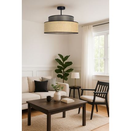 Přisazený lustr BOHO 1xE27/60W/230V hnědá/béžová