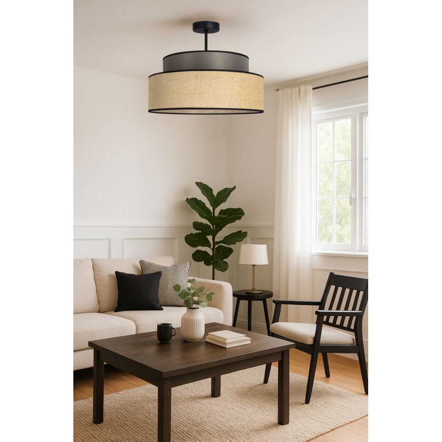 Přisazený lustr BOHO 1xE27/60W/230V hnědá/béžová