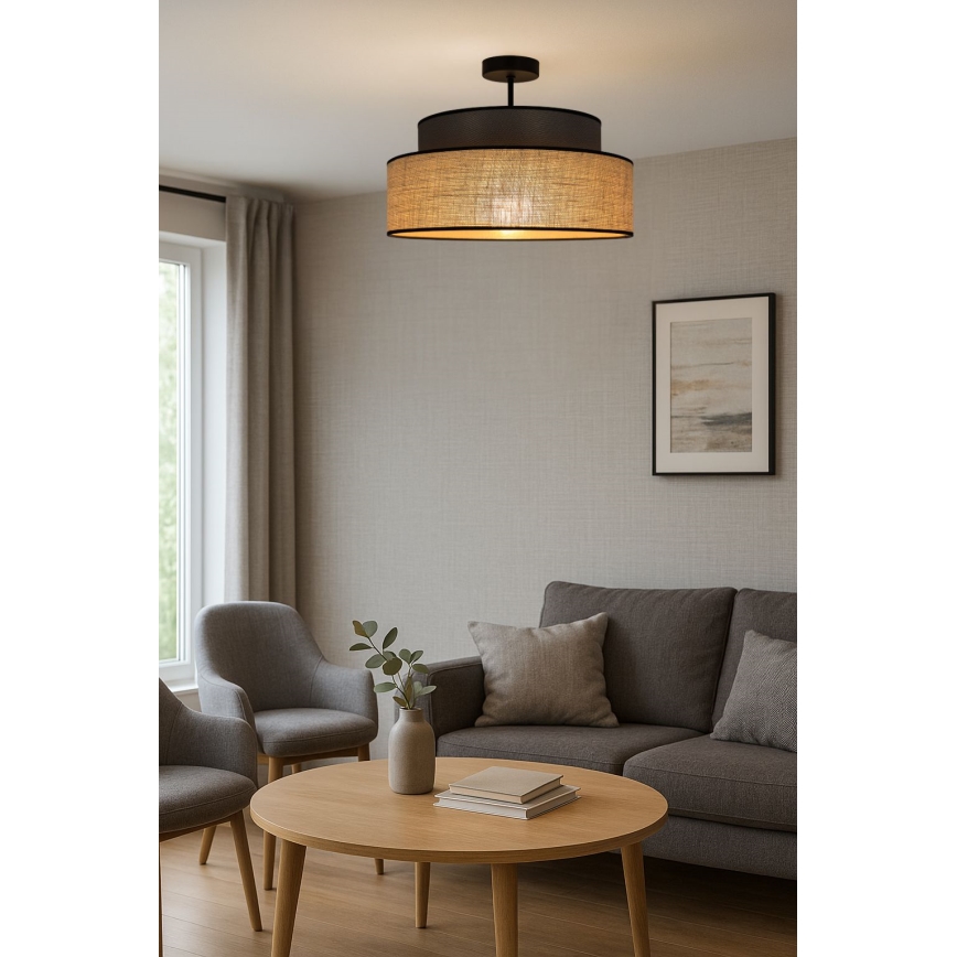 Přisazený lustr BOHO 1xE27/60W/230V hnědá/béžová