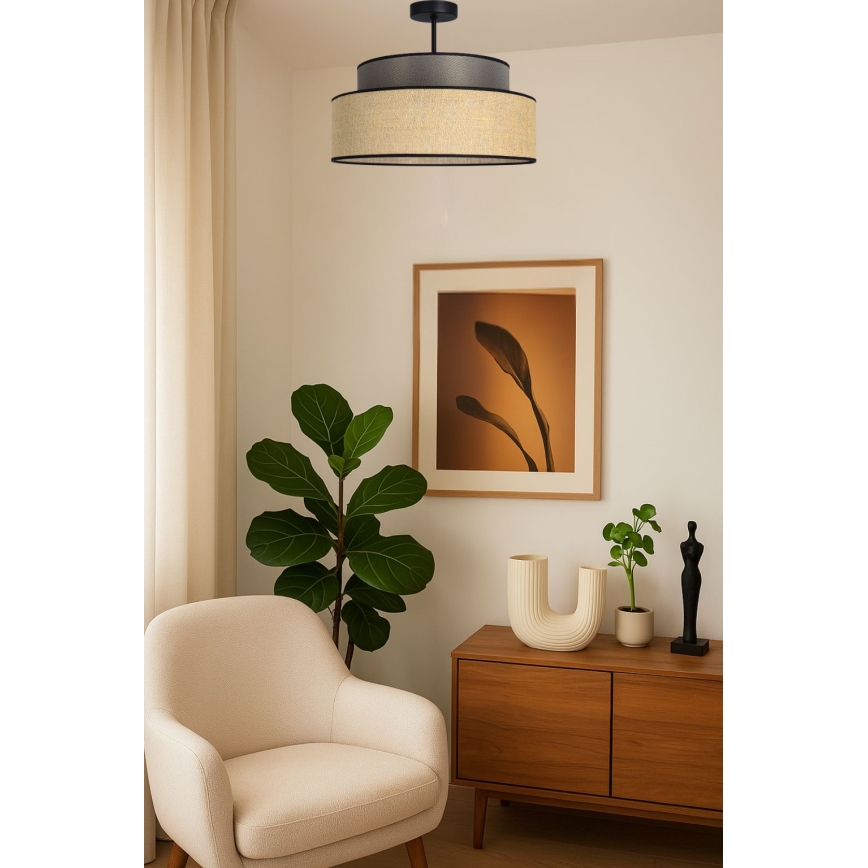 Přisazený lustr BOHO 1xE27/60W/230V hnědá/béžová