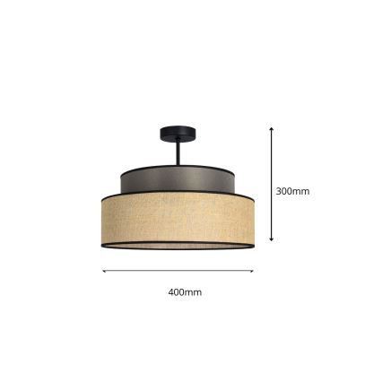Přisazený lustr BOHO 1xE27/60W/230V hnědá/béžová