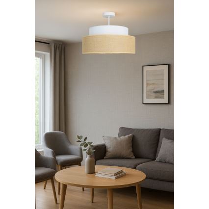 Přisazený lustr BOHO 1xE27/60W/230V krémová/béžová