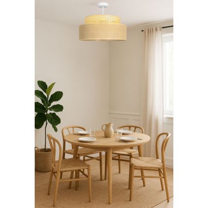 Přisazený lustr BOHO 1xE27/60W/230V ratan