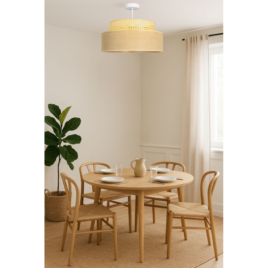 Přisazený lustr BOHO 1xE27/60W/230V ratan