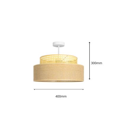 Přisazený lustr BOHO 1xE27/60W/230V ratan