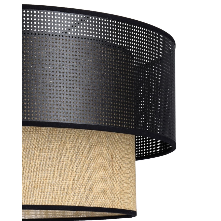 Přisazený lustr BORHO 1xE27/60W/230V černá/juta