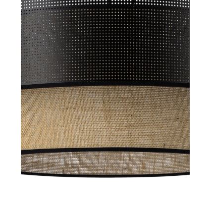 Přisazený lustr BORHO 1xE27/60W/230V černá/juta