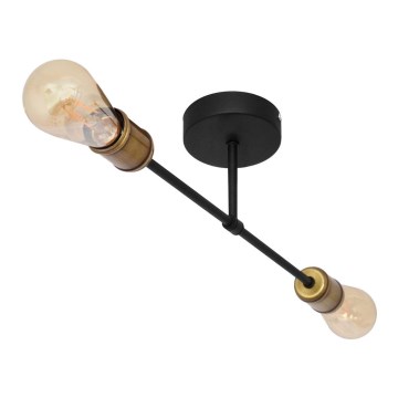 Přisazený lustr CAMBRIDGE 2xE27/15W/230V černá/zlatá