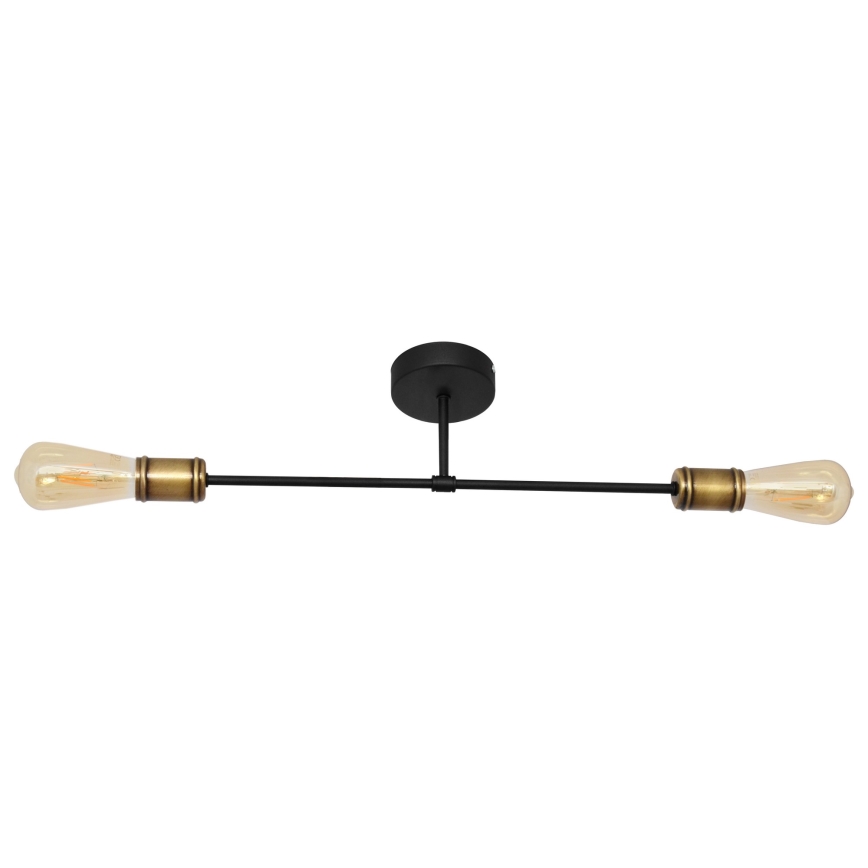 Přisazený lustr CAMBRIDGE 2xE27/15W/230V černá/zlatá