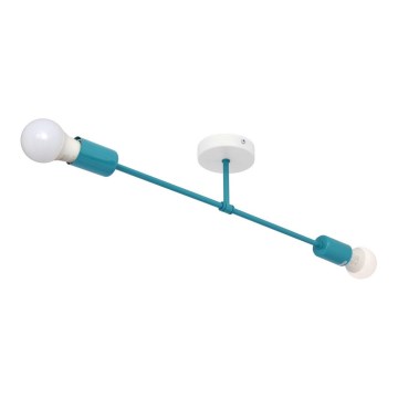 Přisazený lustr CAMBRIDGE 2xE27/15W/230V modrá