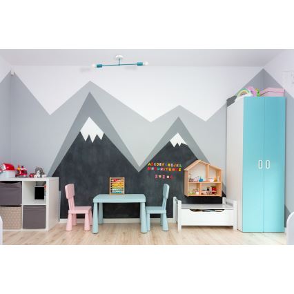 Přisazený lustr CAMBRIDGE 2xE27/15W/230V modrá