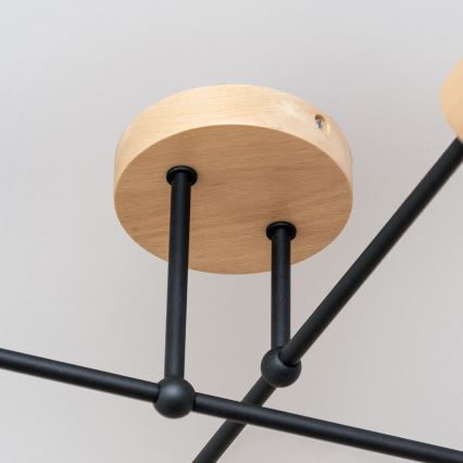 Přisazený lustr CAMBRIDGE 4xE27/15W/230V borovice