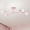 Přisazený lustr CAMBRIDGE 4xE27/15W/230V růžová